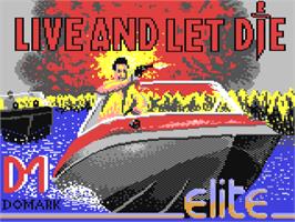 Title screen of Live and Let Die on the Commodore 64.