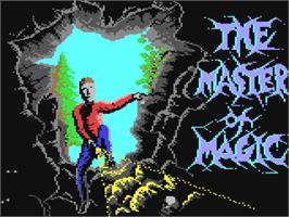 Title screen of Master of Magic on the Commodore 64.