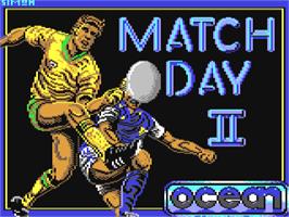 Title screen of Match Day II on the Commodore 64.