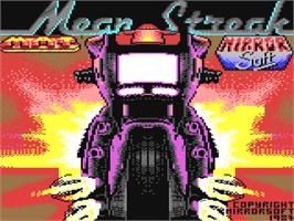 Title screen of Mean Streak on the Commodore 64.
