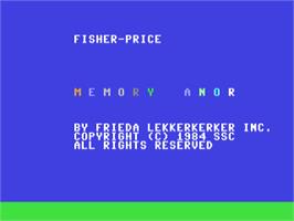 Title screen of Memory Manor on the Commodore 64.