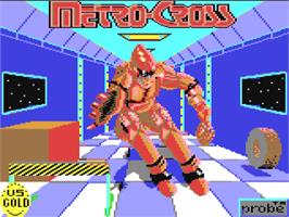 Title screen of Metro Cross on the Commodore 64.