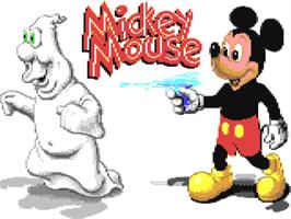 Title screen of Mickey Mouse: The Computer Game on the Commodore 64.