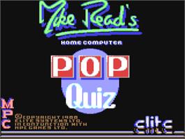 Title screen of Mike Read's Computer Pop Quiz on the Commodore 64.