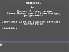 Title screen of Mindwheel on the Commodore 64.