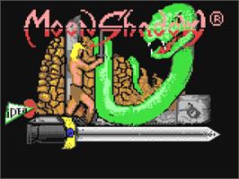 Title screen of Moonshadow on the Commodore 64.