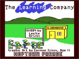 Title screen of Moptown Parade on the Commodore 64.