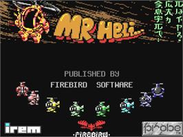 Title screen of Mr. Heli on the Commodore 64.