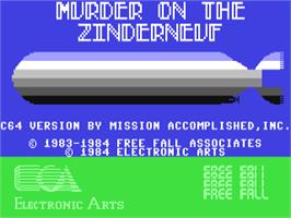 Title screen of Murder on the Zinderneuf on the Commodore 64.