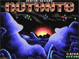 Title screen of Mutants on the Commodore 64.