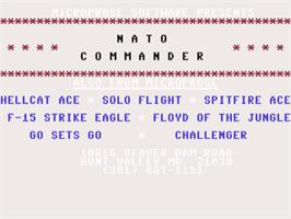Title screen of NATO Commander on the Commodore 64.