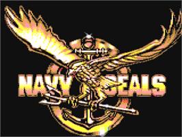 Title screen of Navy Seals on the Commodore 64.