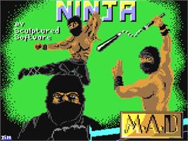 Title screen of Ninja on the Commodore 64.