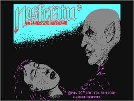 Title screen of Nosferatu the Vampyre on the Commodore 64.