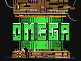 Title screen of Omega on the Commodore 64.