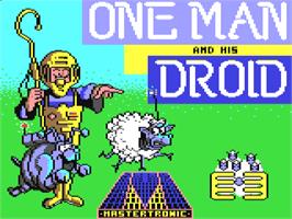 Title screen of One Man and His Droid on the Commodore 64.