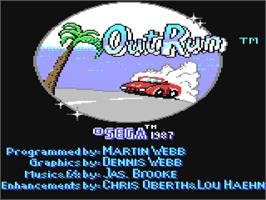 Title screen of OutRun on the Commodore 64.
