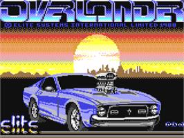 Title screen of Overlander on the Commodore 64.