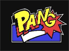 Title screen of Pang on the Commodore 64.