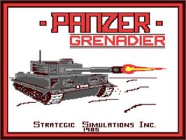Title screen of Panzer Grenadier on the Commodore 64.