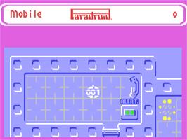 Title screen of Paradroid on the Commodore 64.