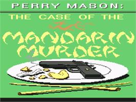 Title screen of Perry Mason: The Case of the Mandarin Murder on the Commodore 64.