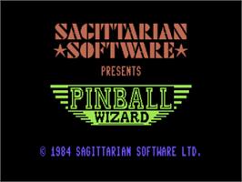 Title screen of Pinball Wizard on the Commodore 64.