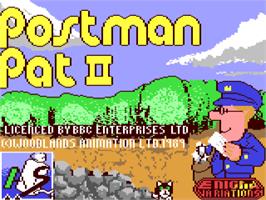 Title screen of Postman Pat 2 on the Commodore 64.