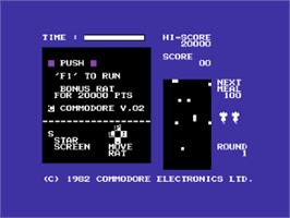 Title screen of Radar Rat Race on the Commodore 64.