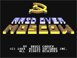 Title screen of Raid Over Moscow on the Commodore 64.