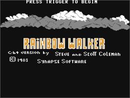 Title screen of Rainbow Walker on the Commodore 64.