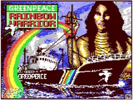 Title screen of Rainbow Warrior on the Commodore 64.