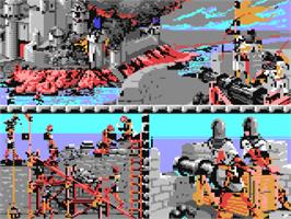 Title screen of Rampart on the Commodore 64.