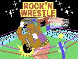 Title screen of Rock'n Wrestle on the Commodore 64.
