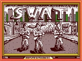 Title screen of SWAT on the Commodore 64.