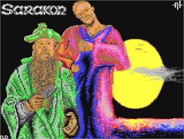 Title screen of Sarakon on the Commodore 64.
