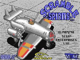 Title screen of Scramble Spirits on the Commodore 64.
