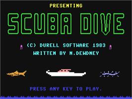 Title screen of Scuba Dive on the Commodore 64.