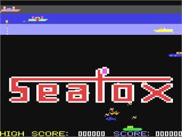 Title screen of Seafox on the Commodore 64.