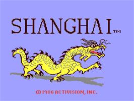 Title screen of Shanghai on the Commodore 64.