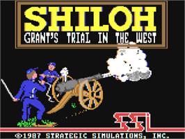 Title screen of Shiloh: Grant's Trial in the West on the Commodore 64.