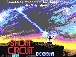Title screen of Short Circuit on the Commodore 64.