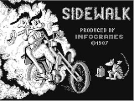 Title screen of Sidewalk on the Commodore 64.