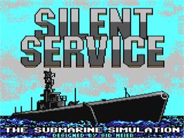 Title screen of Silent Service on the Commodore 64.