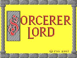 Title screen of Sorcerer Lord on the Commodore 64.