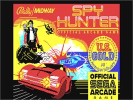 Title screen of Spy Hunter on the Commodore 64.