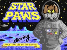 Title screen of Star Paws on the Commodore 64.