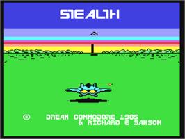 Title screen of Stealth on the Commodore 64.