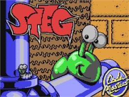 Title screen of Steg the Slug on the Commodore 64.
