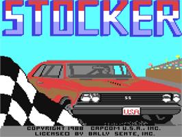 Title screen of Stocker on the Commodore 64.